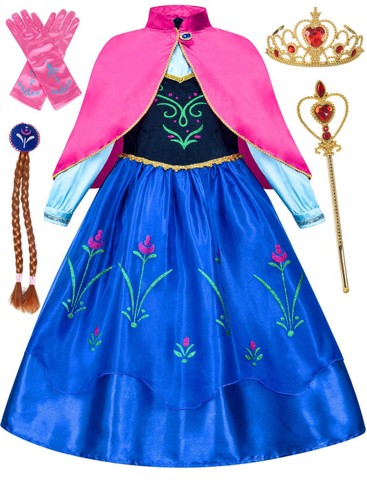 Avady Princess Dress for Girls Princess Costumes Kids Cosplay Dress Up Party Halloween Outfits 2t 3t