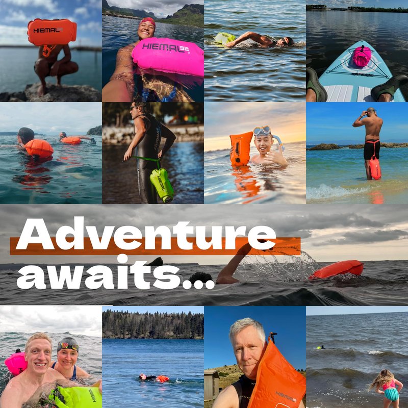 Swim Buoy for Open Water with Dry Bag 15L - Fully Waterproof Swim Bubble - Be Safe with Higher Visibility, Toughened Nylon and Rest Handle Swimming Buoy - Open Water Buoy for all Season Swimmers