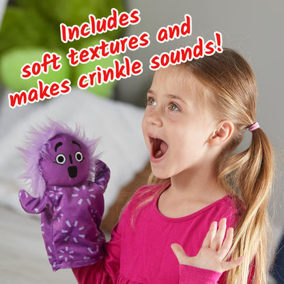 Learning Resources Feelings Family Hand Puppets Set, Hand Puppets for Kids, Learn About Feelings, 5 Emotions Hand Puppets Happy, Sad, Surprised, Angry and Scared