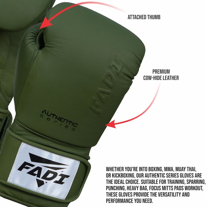 Fadi Sports A1 Pro Boxing Gloves, Genuine Cowhide Leather, Training & Sparring Gloves for Men & Women, Muay Thai MMA Kickboxing Heavy Bag Mitt Work, Multi-Layer Foam, Ventilated Palm, 10 12 14 16 Oz
