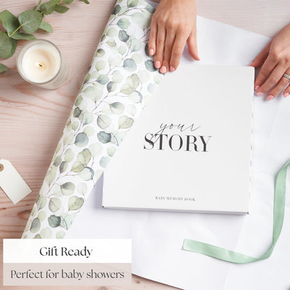 Baby Memory Book - Photo Journal for Boys or Girls | From Birth to Age 5 | New Baby Gift, Milestone Tracker, Scrapbook, Newborn Photo Album