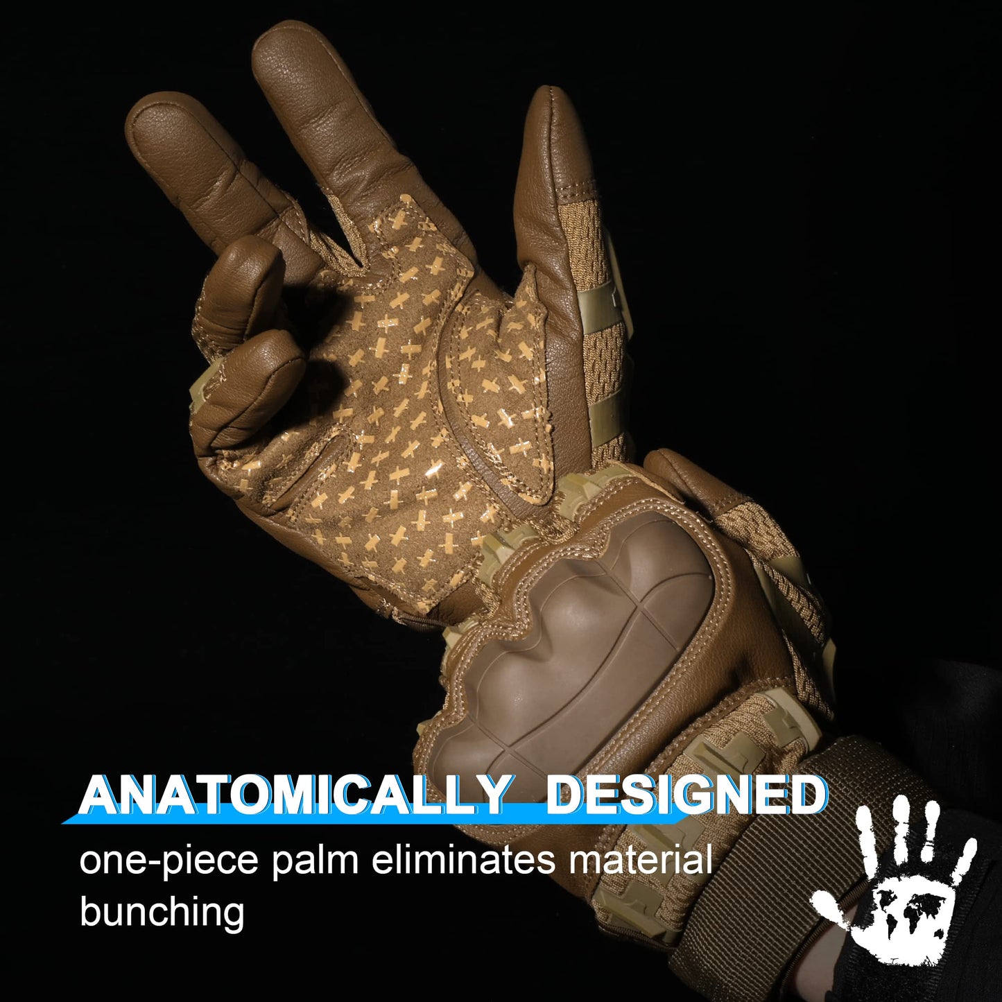 WTACTFUL Touch Screen Motorcycle Tactical Gloves for Men Airsoft Paintball Gear MTB Bike Cycling Cross-Country Motorbike ATV Hunting Hiking Riding Driving Work Outdoor Full Finger Gloves L Brown