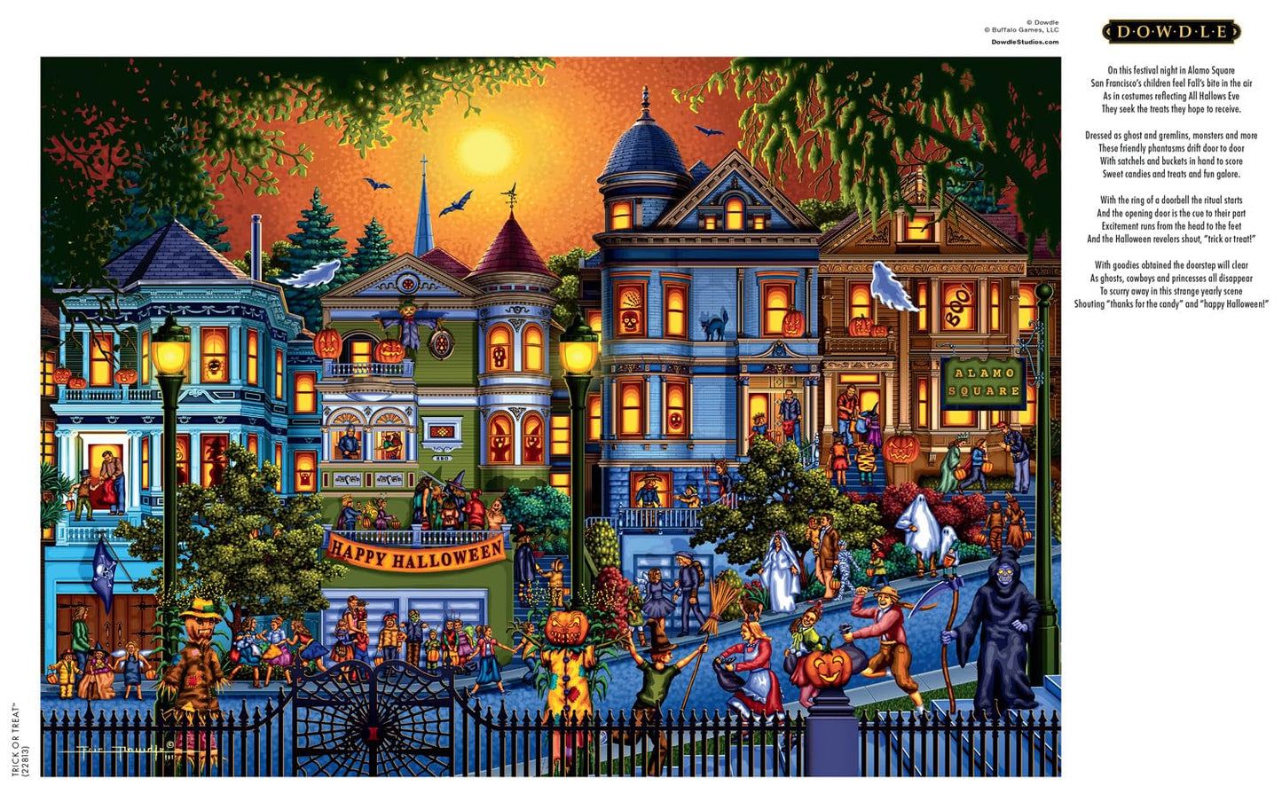 Buffalo Games - Dowdle - Trick or Treat - 300 Piece Jigsaw Puzzle for Adults Challenging Puzzle Perfect for Game Nights - Finished Size is 21.25 x 15.00