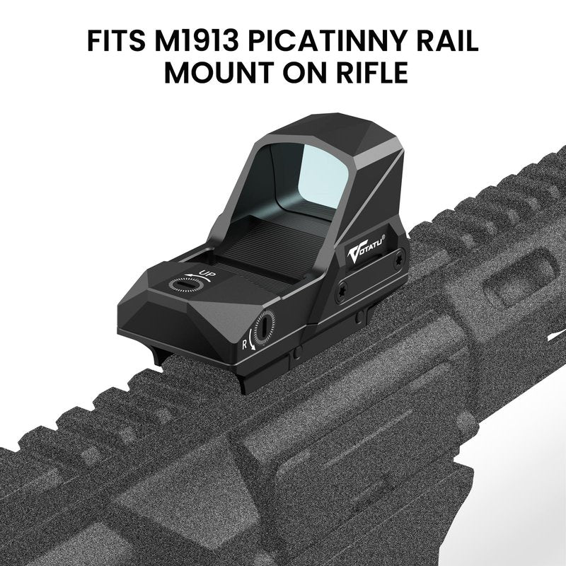 VOTATU RMD502-ER Red Dot Sight Shake Awake Reflex Sight 2 MOA Dot 68 MOA Circle 1x30mm Red Dot Scope with Picatinny Mount