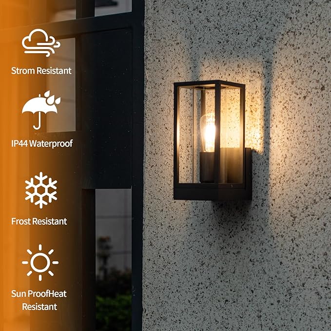 Outdoor Light Fixture Wall Sconce, Anti-Rust Porch Lights, Aluminum Exterior Lighting fixtures, Waterproof Wall Sconce Lantern Lamp,Patio, Garage, Doorway, Entryway