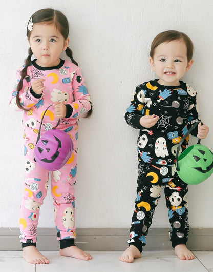 VAENAIT BABY Infant Kids Toddler Junior Halloween Novelty Pajama Set Horror Night Pink L