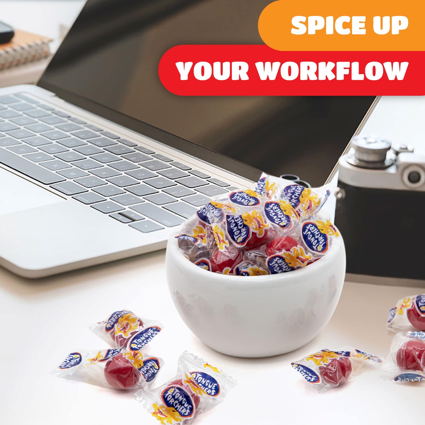 Tongue Torchers - 2 Pound Bulk Pack (About 160 Count) - Cinnamon Hard Candy - Individually Wrapped Halloween Candies - Spicy Nostalgic Treat