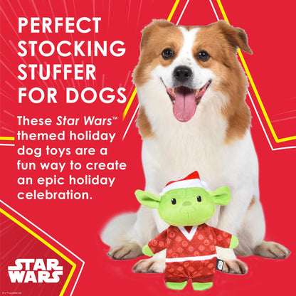STAR WARS for Pets Holiday 9" YODA Elf with Flat Body Pet Toy, with Crinkle & Squeak | 9” Plush Squeaker Holiday YODA Pet Toy Toy for Dogs | Dog Stocking Stuffers