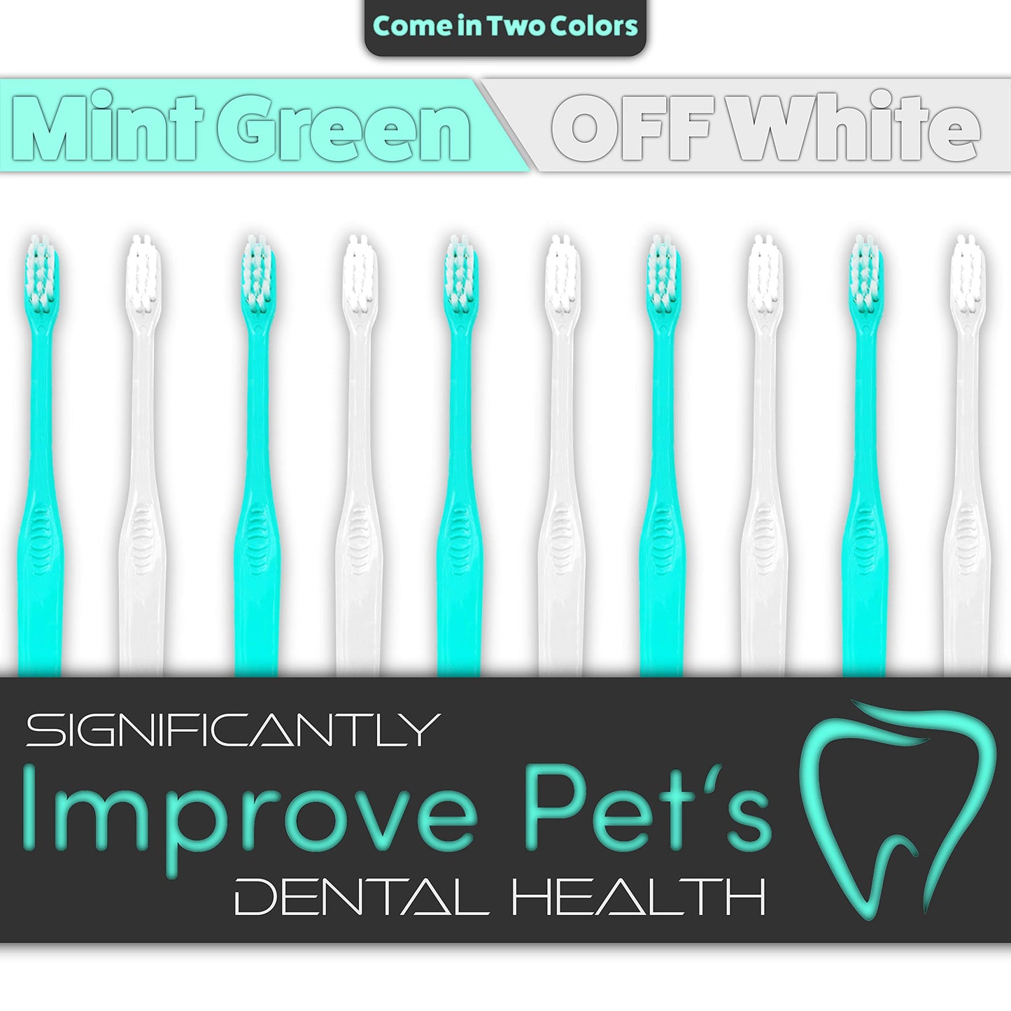 H&H Pets Toothbrush for Small Dogs & Cats - Soft and Gentle Toothbrush Designed for Cats, Puppies, and XS Breed Dogs Like Teacups, Chihuahuas, Yorkshire, and Poodle, 8 Count Pack