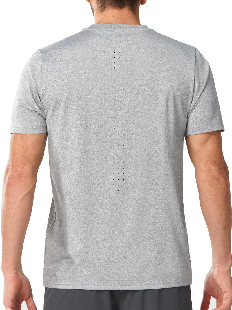 NORTHYARD Men's Athletic Running Shirts Short Sleeve Workout T-Shirts Quick Dry Lightweight Active Tee Gym Sports Performance LIGHTHEATHER XL