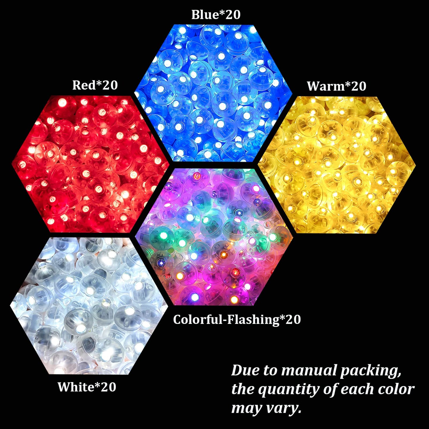 ZGWJ 100PCs Balloon Lights Mini, Battery Powered, Long Standby Time Waterproof Led Round Light for Birthday Party Paper Lantern Balloon Easter Eggs Wedding Christmas Halloween Decorations