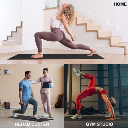 Foldable Yoga Mat – 2/5 Inch Thick, Lightweight, Easy to Store, Non-Slip Travel Yoga Mat for Fitness, Yoga, Pilates, Home Workouts, and Floor Exercises