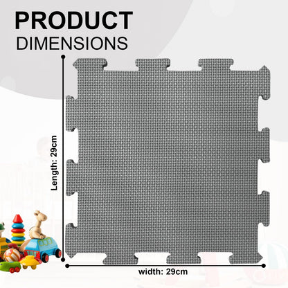 20Pc 10mm Thicknes Grey White Kids Playmat Floor Matting Foam Garden Fitness Nursery Mat