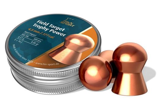 H&N Field Target Trophy Power Copper-Plated.177 Cal, 8.80 Grains, Round Nose, 300ct