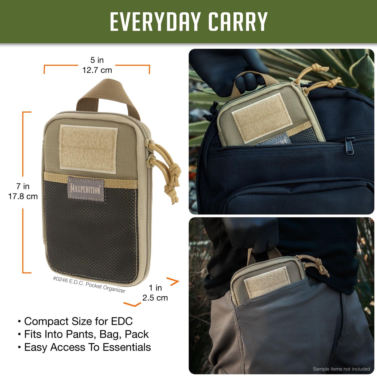 Maxpedition E.D.C. Pocket Organizer (Khaki)