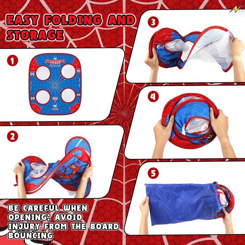 Spider Bean Bag Toss Game for Kids Age 4-8, Cornhole Board Outdoor Toys for Toddlers Party Carnival Outside Games Toy Christmas Birthday Gifts for Kid Boys Girls 3 4 5 6 7 8 9 Year Old