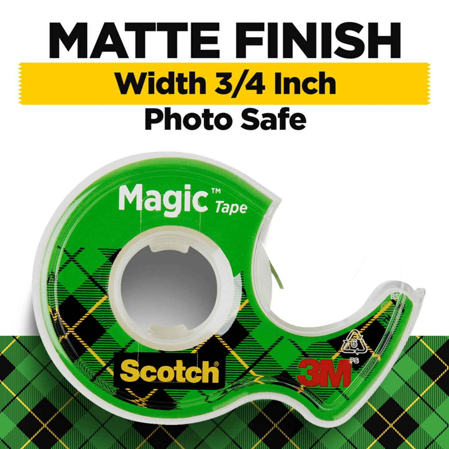 Scotch Magic Tape, Invisible, Holiday Supplies and Gift Wrap Tape, 3 Rolls with Dispensers, Great for Christmas Crafts