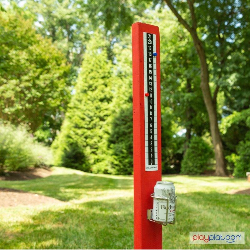 Play Platoon Cornhole Metal Scoreboard with Magnetic Score Keepers for Corn Hole Boards
