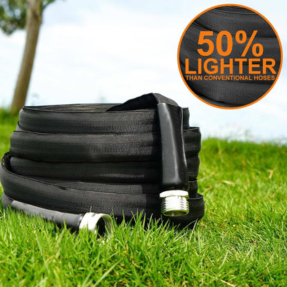 GUKOK Non-Expanding Garden Hose, Ultra Lightweight, Abrasion Resistant, Durable, Kink-Free Garden Hose, RV, Marine and Camper Hose, 100-Feet x 1/2"