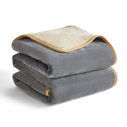 LE SURE Waterproof Dog Blanket Washable - 100x80cm Fleece Pet Blanket For Medium Dogs and Cats, Personalised Kitten Throw Protects Bed and Sofa with Soft Plush, Grey
