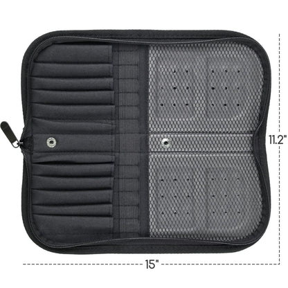 MEEDEN Paint Brush Case Empty, 38 X 26.7 CM Zippered Painting Brush Holder, Organization and Storage Bag for Artist Paint Brush (NOT Included Brushes)