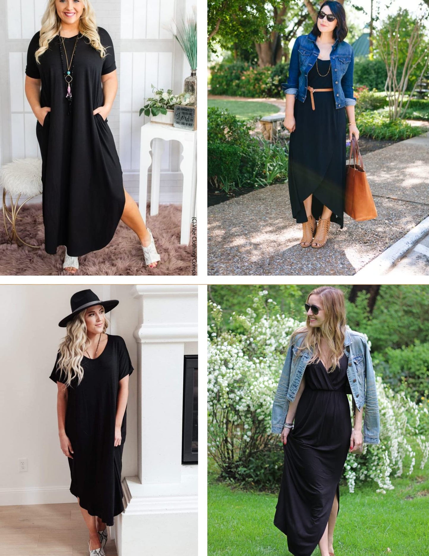 Ekouaer Women's Nightgowns Long Sleepshirt Short Flare Sleeve Sleepwear Soft Night Shirts with Pockets Black M