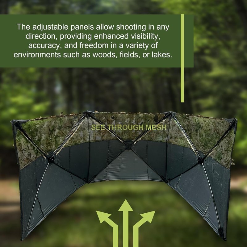 3D Leafy Ground Blind for Turkey & Deer Hunting - Lightweight Portable Stalking Blind | Silent Camo with Carry Bag | 1-2 Person Outdoor Gear