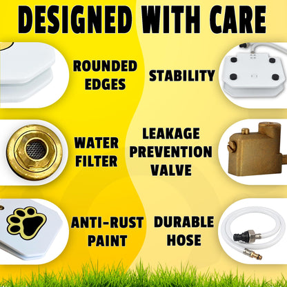 Genovation Outdoor Dog Pet Water Sprinkler Easy Activated Dog Water Fountain Toy