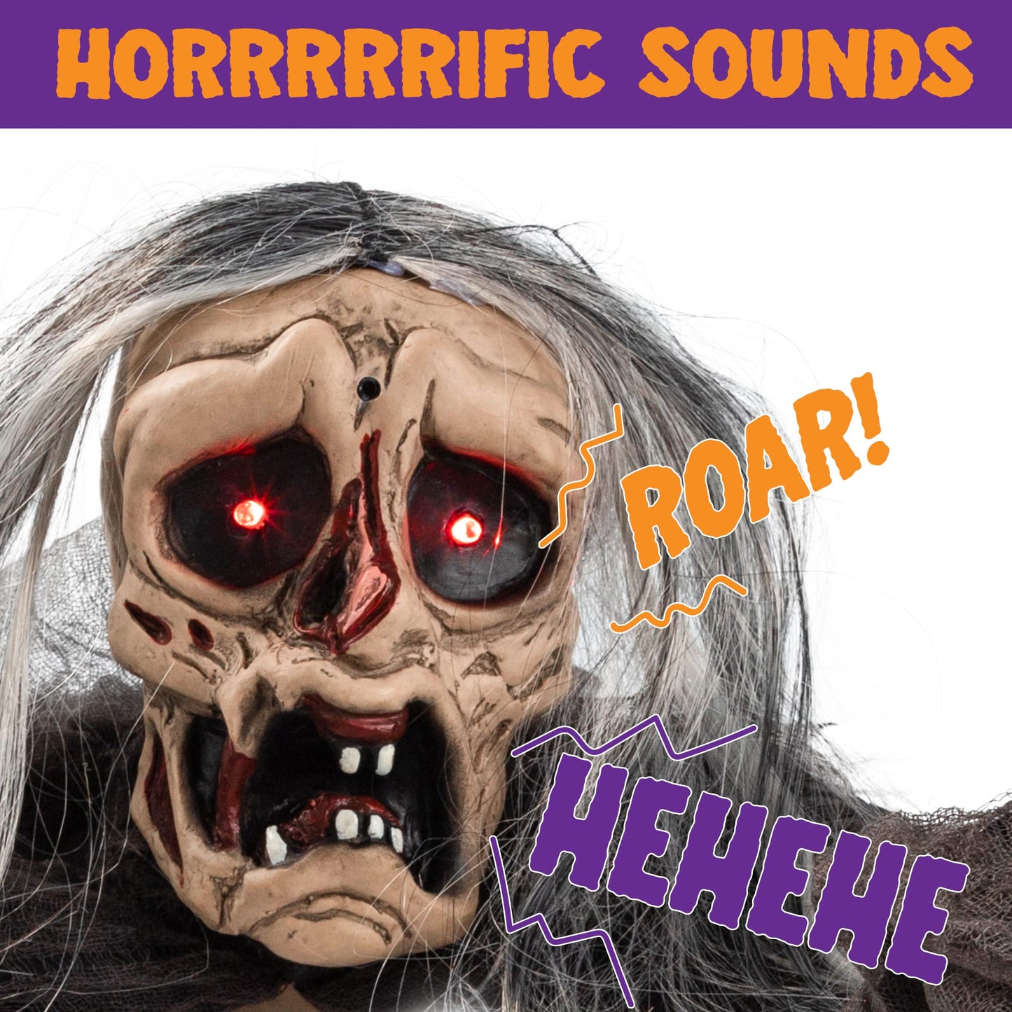 JOYIN Halloween Zombie Decoration Outdoor, Groundbreaker Halloween Outside Decor, Scary Zombies Props with Glowing Eyes and Sound for Graveyard Haunted House Lawn Yard Garden Decoration