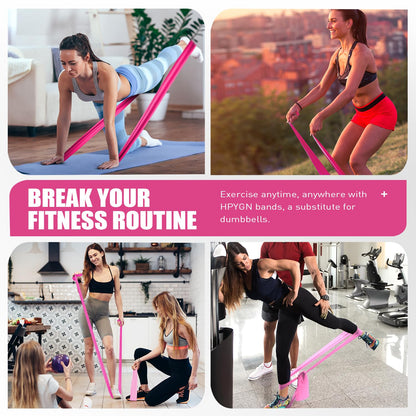 Resistance Bands, Exercise Bands, Physical Therapy Bands for Strength Training, Yoga, Pilates, Stretch Elastic Band with Different Strengths, Workout Bands for Home Gym