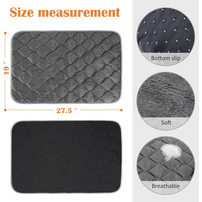 ULIGOTA Self Heating Pet Pad for Cats and Dogs No Electric Self-Warming Thermal Mat for Pet Bed/Crate - 70x48cm