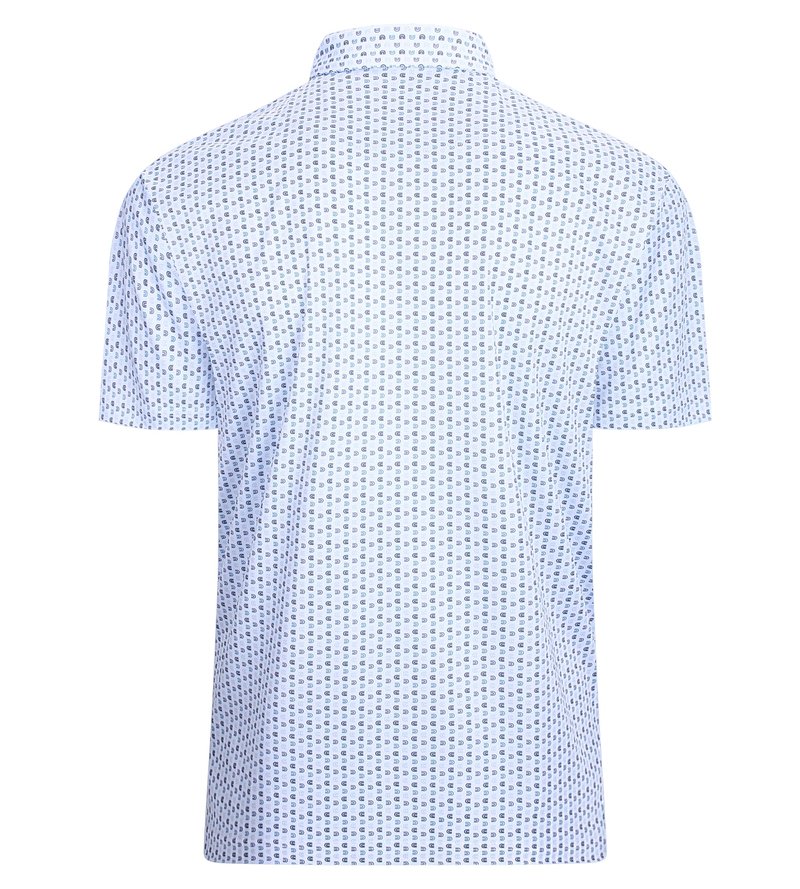 Alex Vando Mens Golf Shirt Moisture Wicking Classic Print Golf Shirts for Men,White U,L