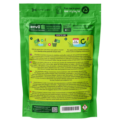 Envii Pond Equaliser – Pond pH Buffer Instantly Balances, and Stabilises pH, KH and GH Levels, Pond Ammonia Remover, Works All Year Round Through Winter - 250g