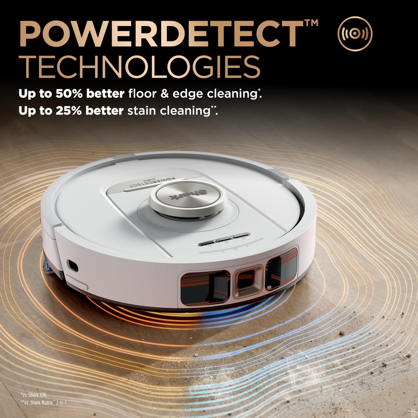 Shark Robot Vacuum & Mop Combo, PowerDetect NeverTouch Pro,Self-Emptying,Self-Refill with Self-Clean Pad Wash & Dry, 60-Day Debris Capacity,30-Day Refill Tank, 5PowerDetect Technologies,White,AV2800ZE
