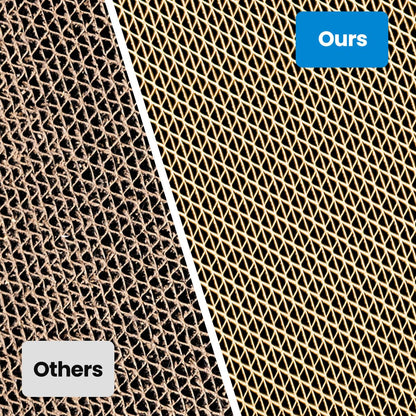 Petslucent Cat Scratching Board - 4PCS Cat Scratcher with Box, Large Size Cats Scratching Pad Easy for Cats to Scratch, Corrugated Cardboard kitten Scratchers Lounge for Indoor Kitty to Rest and Play