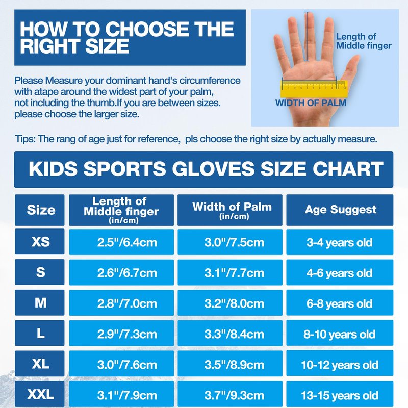 SIMARI Kids Winter Gloves with Touchscreen, Water-Resistant, Warm Thermal, Windproof for Boys Girls Toddler, Gloves for Cold Weather Cycling Running Snow Ski Football Soccer Hiking Camping (Blue S)