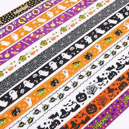 CCINEE 24 Yard 1 Inch Halloween Grosgrain Ribbons, Decorative Halloween Ghost Spider Printed Ribbons for Gift Wrapping Supply