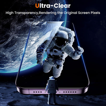 UniqueMe for iPhone 16 Pro Screen Protector - [Military Grade Shatterproof & 9H+ Hardness] Screen Protector 16 Pro Tempered Glass Full Coverage Protection, Easy Installation, 2 Packs