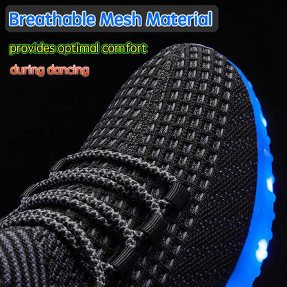 Light Up Shoes for Women Men USB Charging LED Shoes Adult Halloween Dancing Glowing Luminous Trainers Mesh Upper Flashing Sneakers(Black,9)