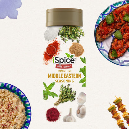 iSpice - MIDDLE EASTERN SEASONING World Flavor Super Spice Blend | All Natural | Ready to use as is | No preparation is necessary