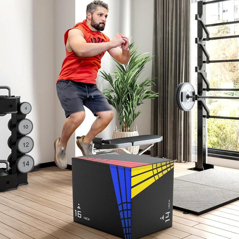 XDDIAS Foam Plyometric Box - 3-in-1 Soft Jump Box | 440LB Capacity, Medium & Large Sizes for Home Gym Training