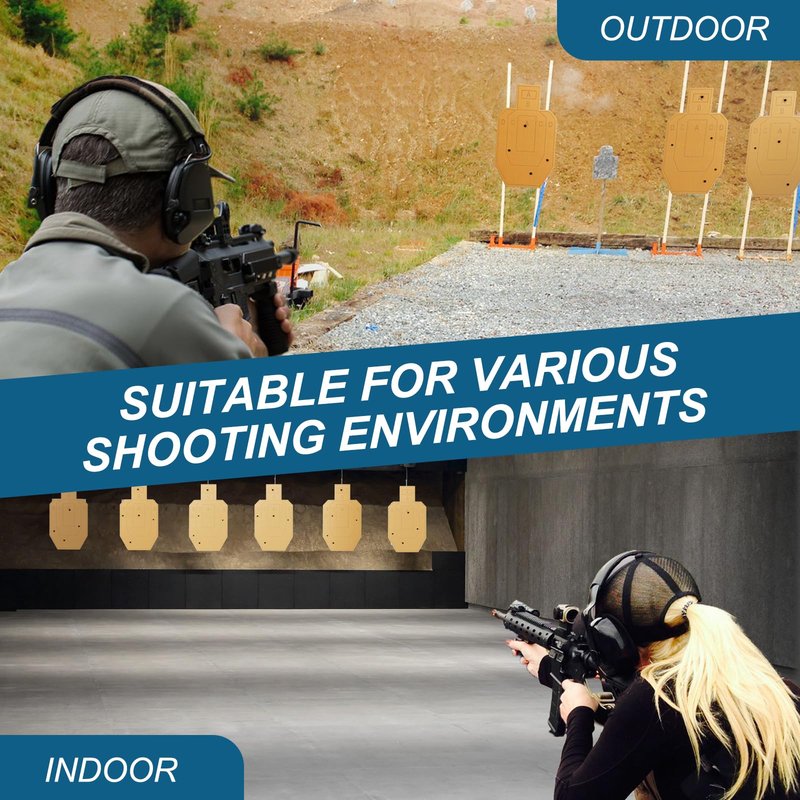 LXVOOEE 44 Pack Cardboard Targets for Shooting, 30 x 18 Inch Cardboard Silhouette Targets for Tactical Practice Self-Defense Training with Pasters