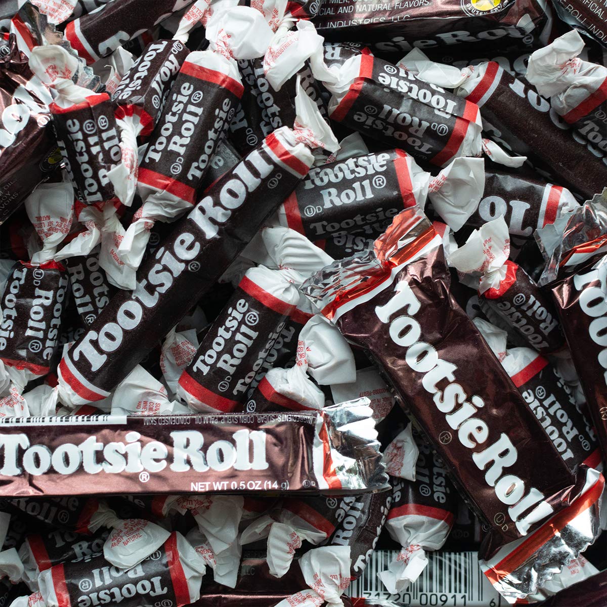 Tootsie Roll Mega Mix, 5 Different Shapes and Sizes of Classic Chocolatey Tootsie Rolls - 4 Pound Bag