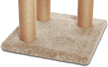 Amazon Basics Cat Tree - Indoor Cat & Kittens Multi-Level Climbing Activity Tower with Scratching Posts, Large (45.9"H) - Beige