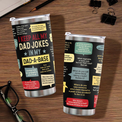 Ulrhpc Christmas Gifts for Dad Men：Dad Joke 20oz Tumbler Birthday Gifts for Dad Men Adults Grandpa Husband Stepfather Present Decorations on Fathers Day Christmas Thankgiving