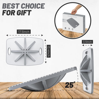 Advanced Wood Balance Board, 360 Degree Rotation and Tilt - Non-Slip 500 lbs Wobble Board for Standing Desk, Physical Therapy and Yoga Practice, Core Strength, Stability for Men, Women, Young and Old