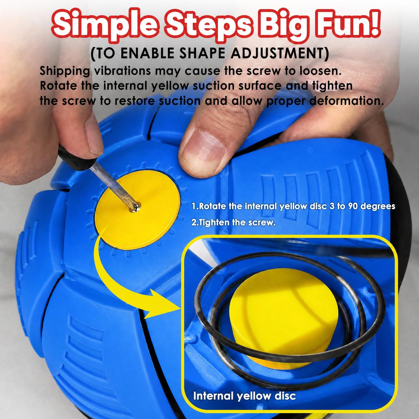 Comnonage Magic Metaball, Magic Bouncing Ball, 2PCS Magic Flying Saucer Interactive Pop-Up Transform Toy, Family Interaction Red and Blue Bouncy Ball, Delay Frisbee Flying Disc Toy with 6 Light