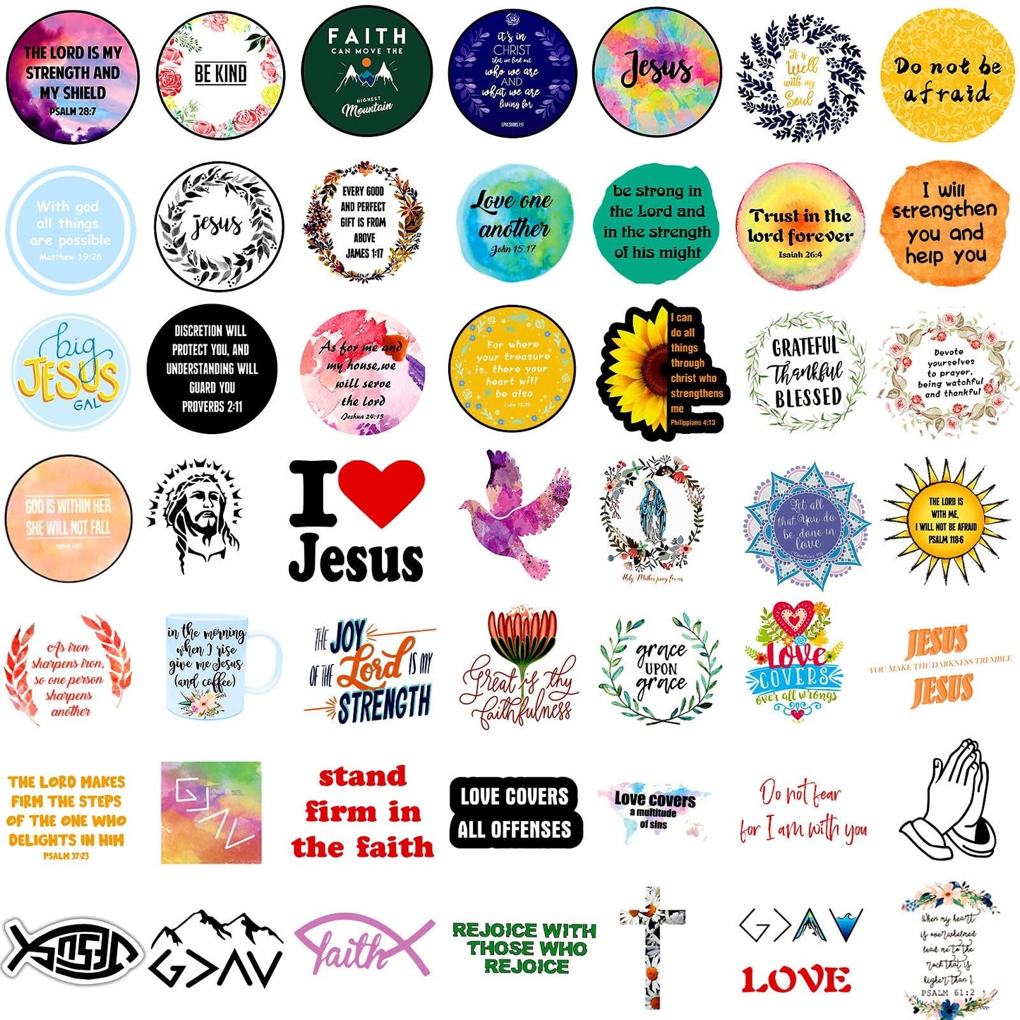 220Pcs Inspirational Christian Stickers, Waterproof Bible Verse Jesus Stickers for Water Bottles Laptop Scrapbook Journaling Planner, Bible Study Vision Board Supplies Christian Easter Gifts for Kids