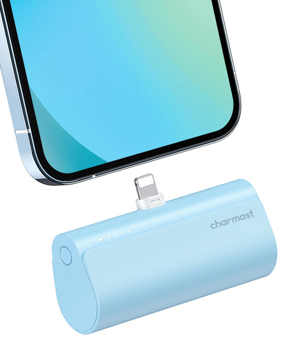 charmast Small Portable Charger for iPhone, Ultra-Compact 20W PD Fast Charging Power Bank 5000mAh, Mini Battery Pack for iPhone 14/14 Pro Max/13/13 Pro Max/12/12 Pro Max/11/XR/X/8/7/6 etc