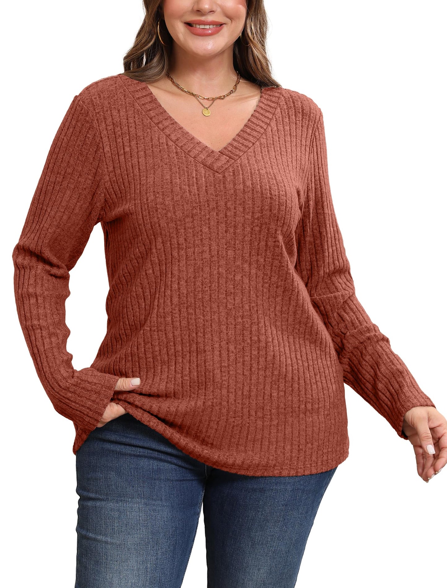 Fall Outfits for Women 2025 Fashion Long Sleeve Shirts Winter Clothing Fall Sweaters 2025 Trendy Halloween Caramel M